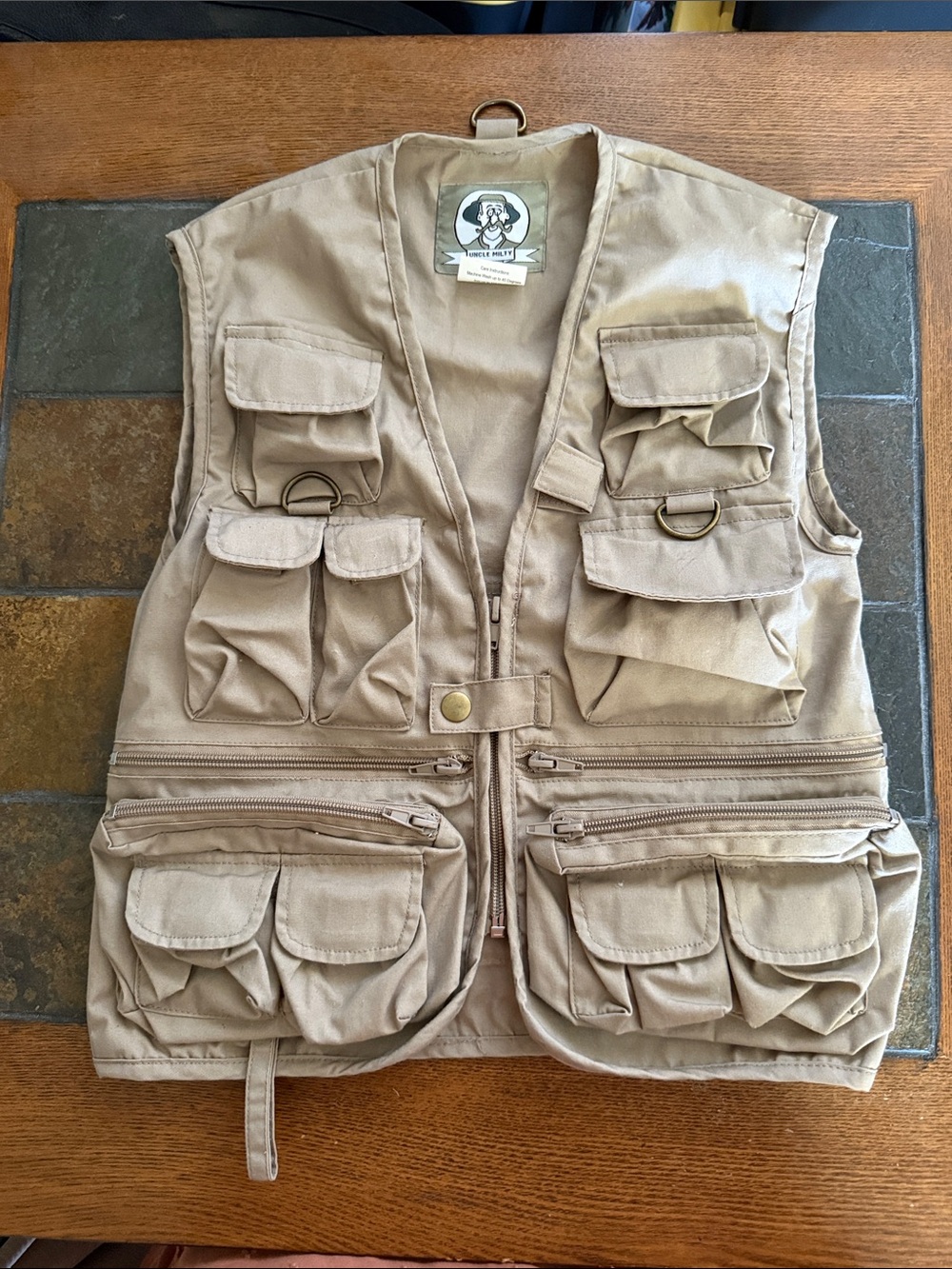 Kids Tan Utility Fishing Vest